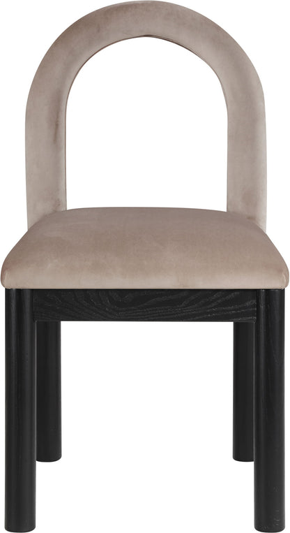 Conrad - Velvet Dining Chair With Black Legs