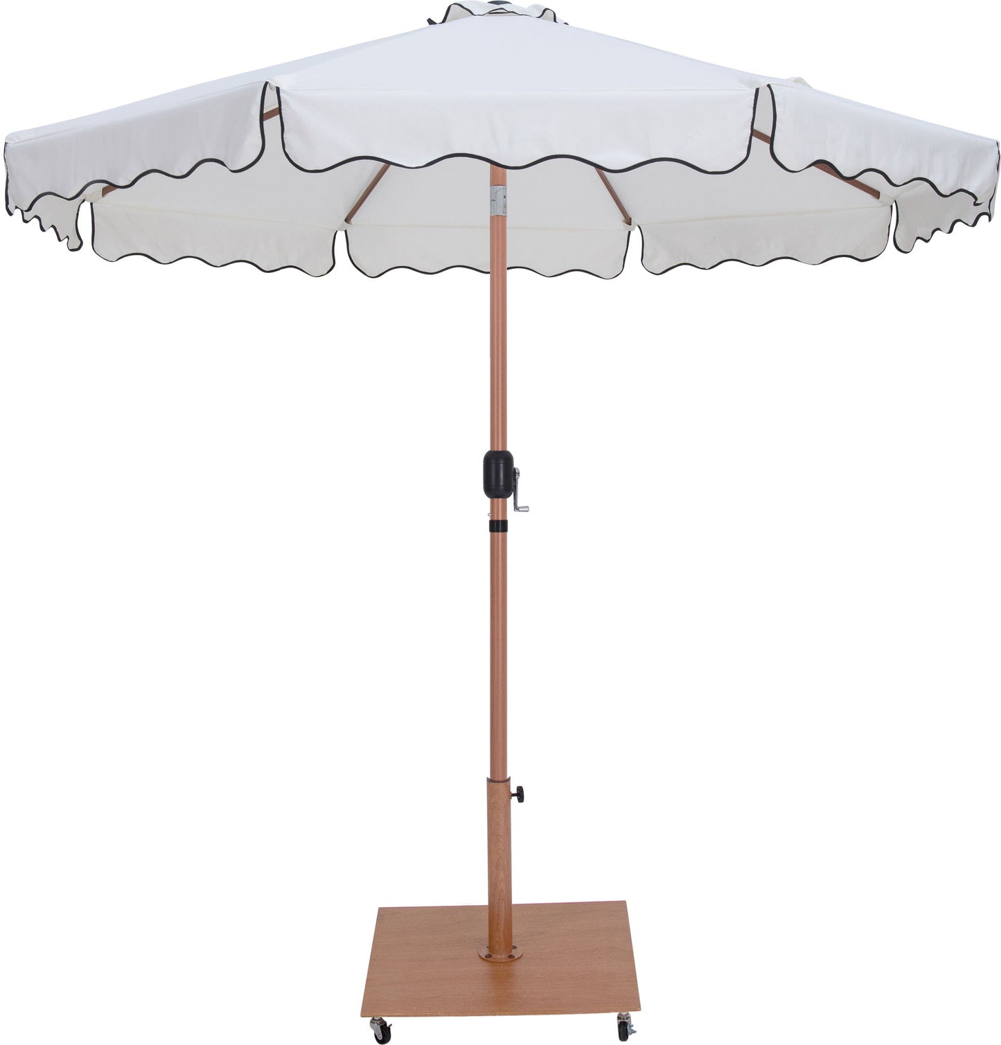 Amalfi - Aluminum Patio Umbrella - Light Brown Base / Light Brown Pole