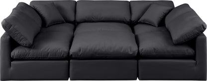 Indulge - Faux Leather 6 Piece Modular Sectional