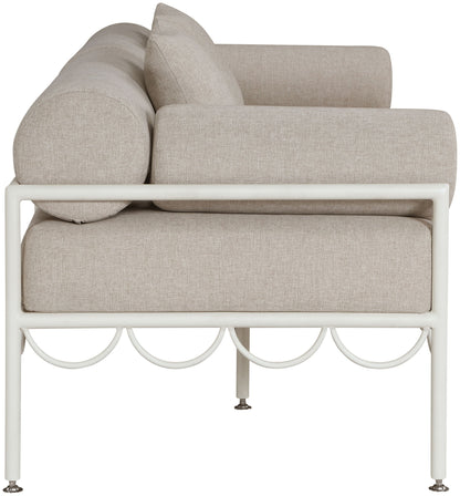 Portofino - Resilient Water Repellent Fabric 69.75" Upholstered Outdoor Patio Loveseat