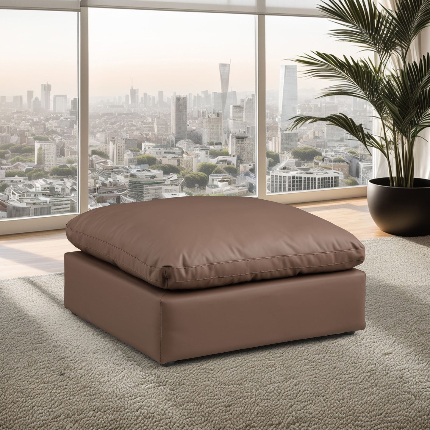 Comfy - Faux Leather Ottoman