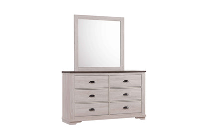 Coralee - Dresser & Mirror - Chalk / Gray