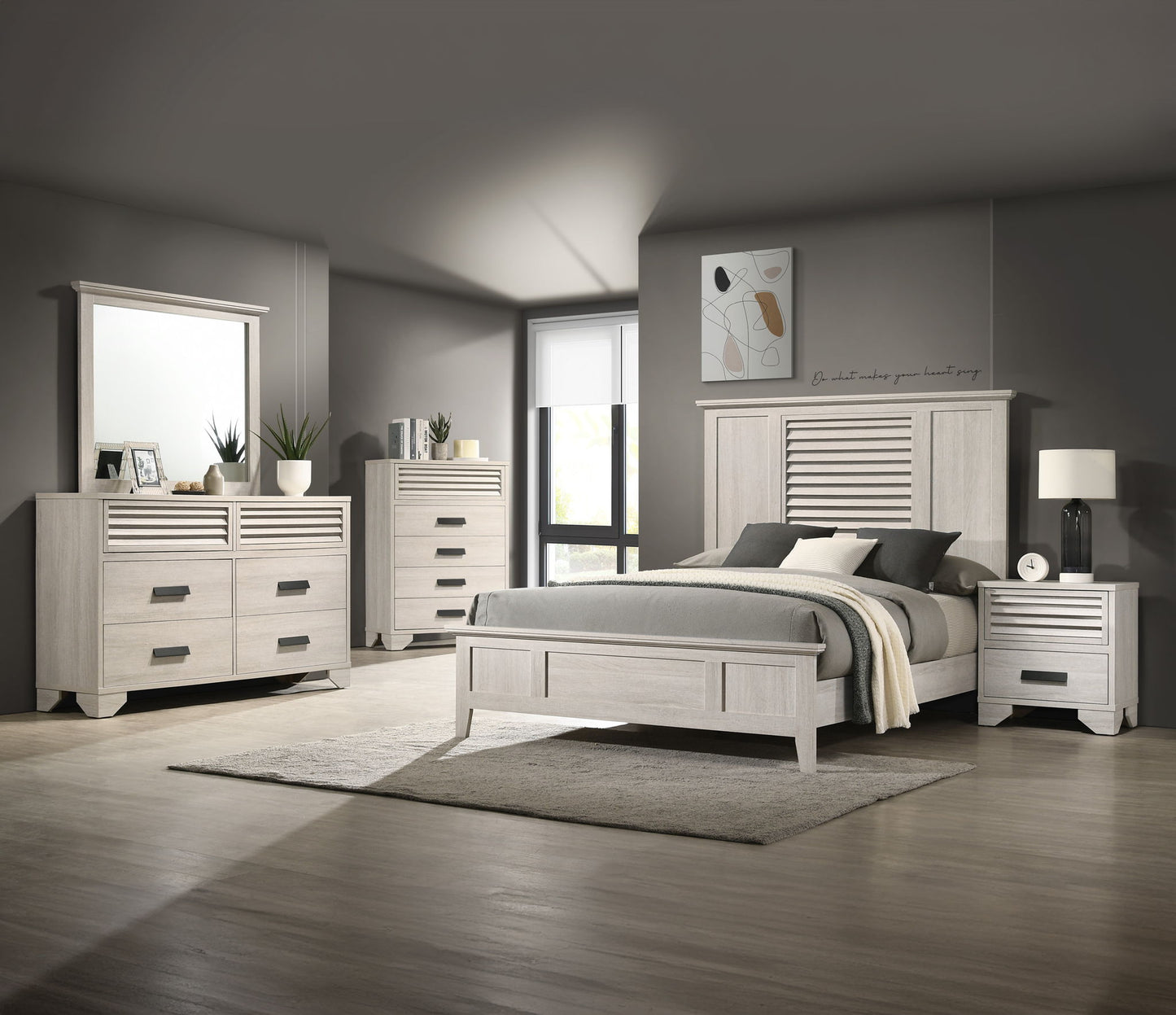 Sarter - Queen 5 Piece Bedroom Set - White