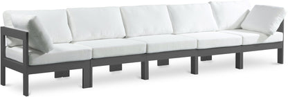 Nizuc - Outdoor Patio 5 Seat Modular Sofa With Gray Frame