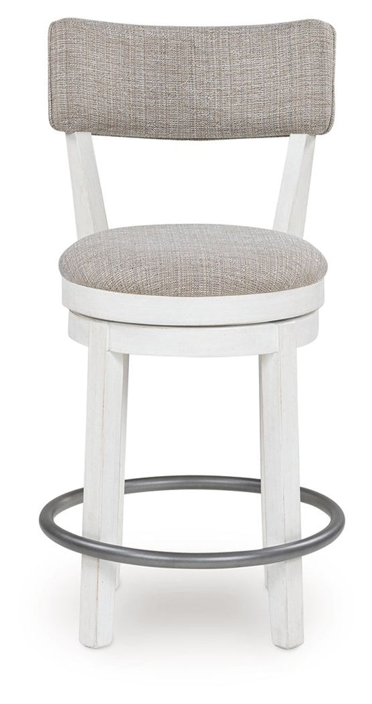 Robbinsdale - Upholstered Swivel Barstool (Set of 2) - Antique White