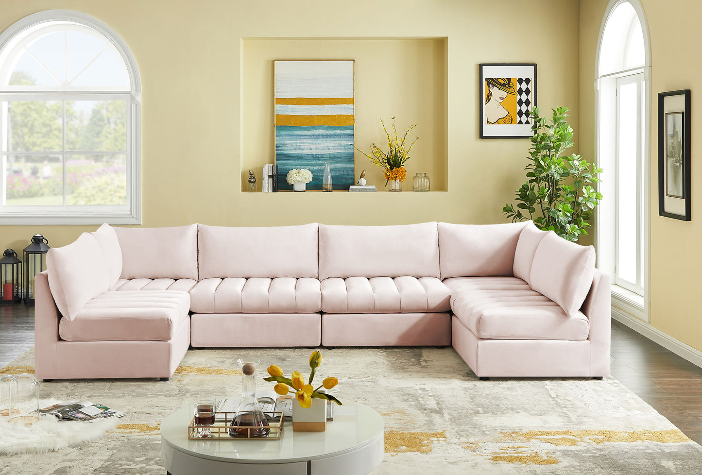 Jacob - Modular U-Shaped Sectional 6 Piece