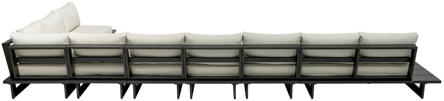 Maldives - 7 Piece Water Resistant Outdoor Patio Modular Sectional With Gray Base