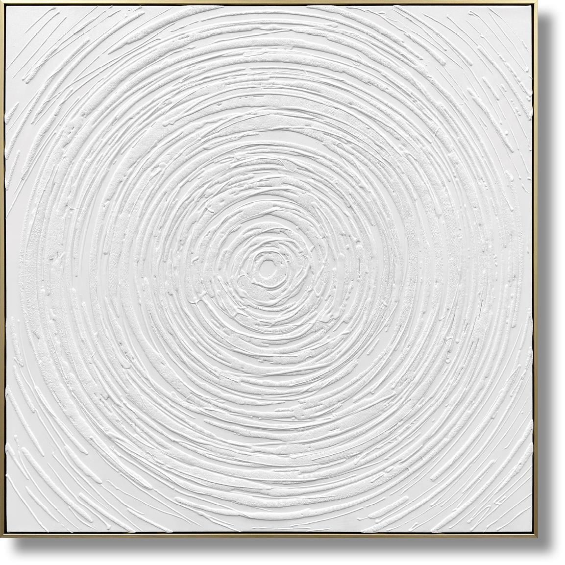 Iced Ripple Spiral - 39" x 39" Framed Wall Art