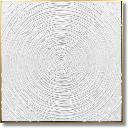 Iced Ripple Spiral - 39" x 39" Framed Wall Art