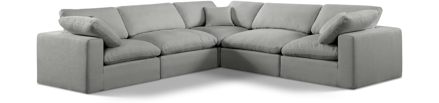 Comfy - 5 Piece Linen Modular Corner Sectional