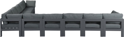 Nizuc - Outdoor Patio 10 Piece Modular Sectional With Gray Frame