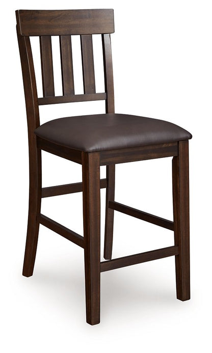 Haddigan - Upholstered Barstool (Set of 2) - Dark Brown