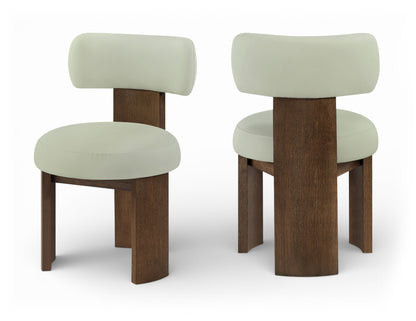 Atelier - Vegan Leather Upholstered Dining Chair (Set of 2) - Painted Brown Frame