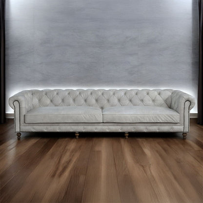 Ofer - Sofa - Vintage White Top Grain Leather