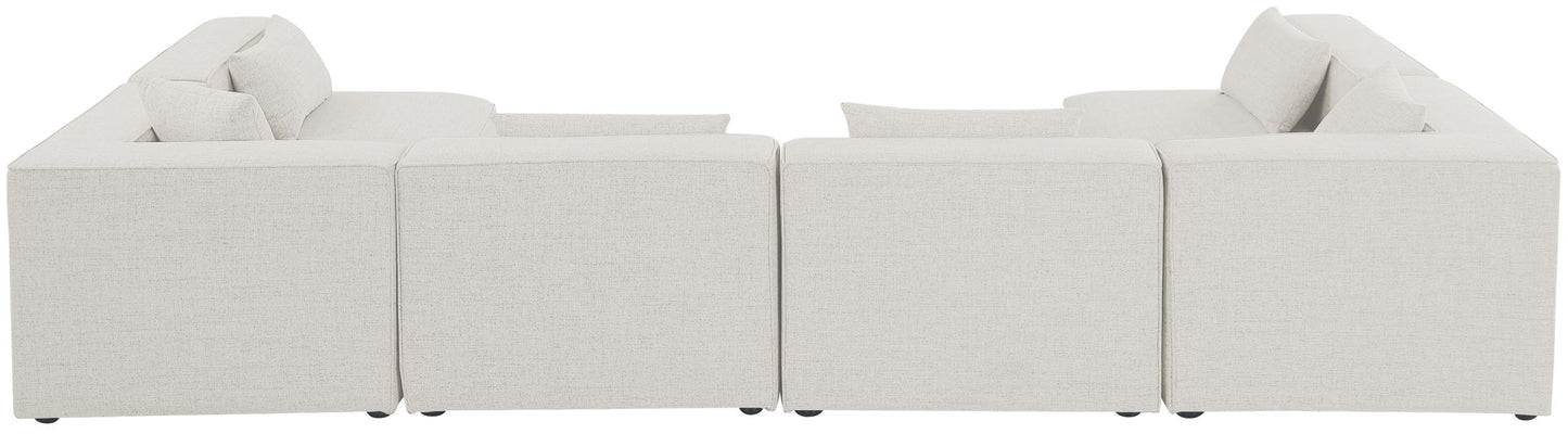 Cube - Linen 6 Piece Modular Armless Sectional