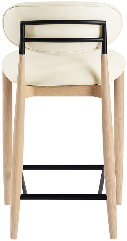 Riccio - Stool - Natural And Black Frame