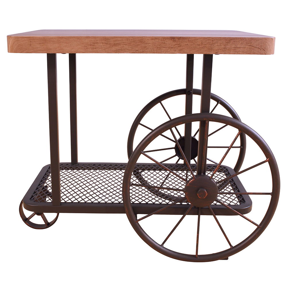 Francie - End Table - Oak & Antique Gray