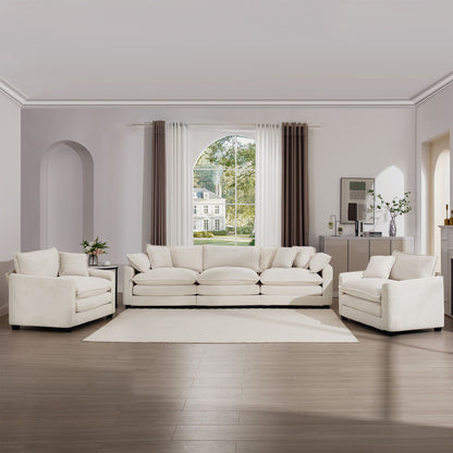 Elegant Oversized Sectional Sofa Set With Deep Seats And Flexible Layout
