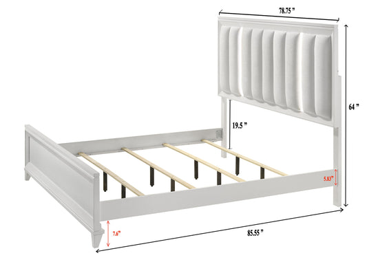 Cressida - King 5 Piece Bedroom Set - White