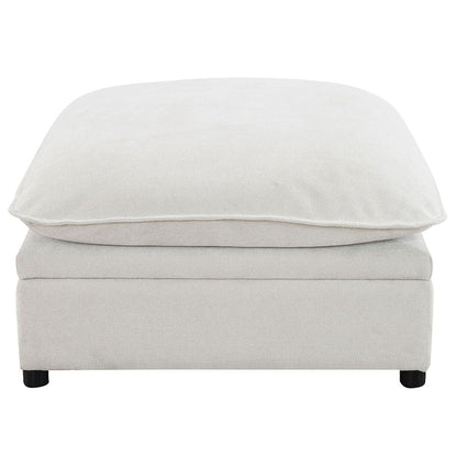 Marisa - Modular Ottoman With Storage - Beige Boucle