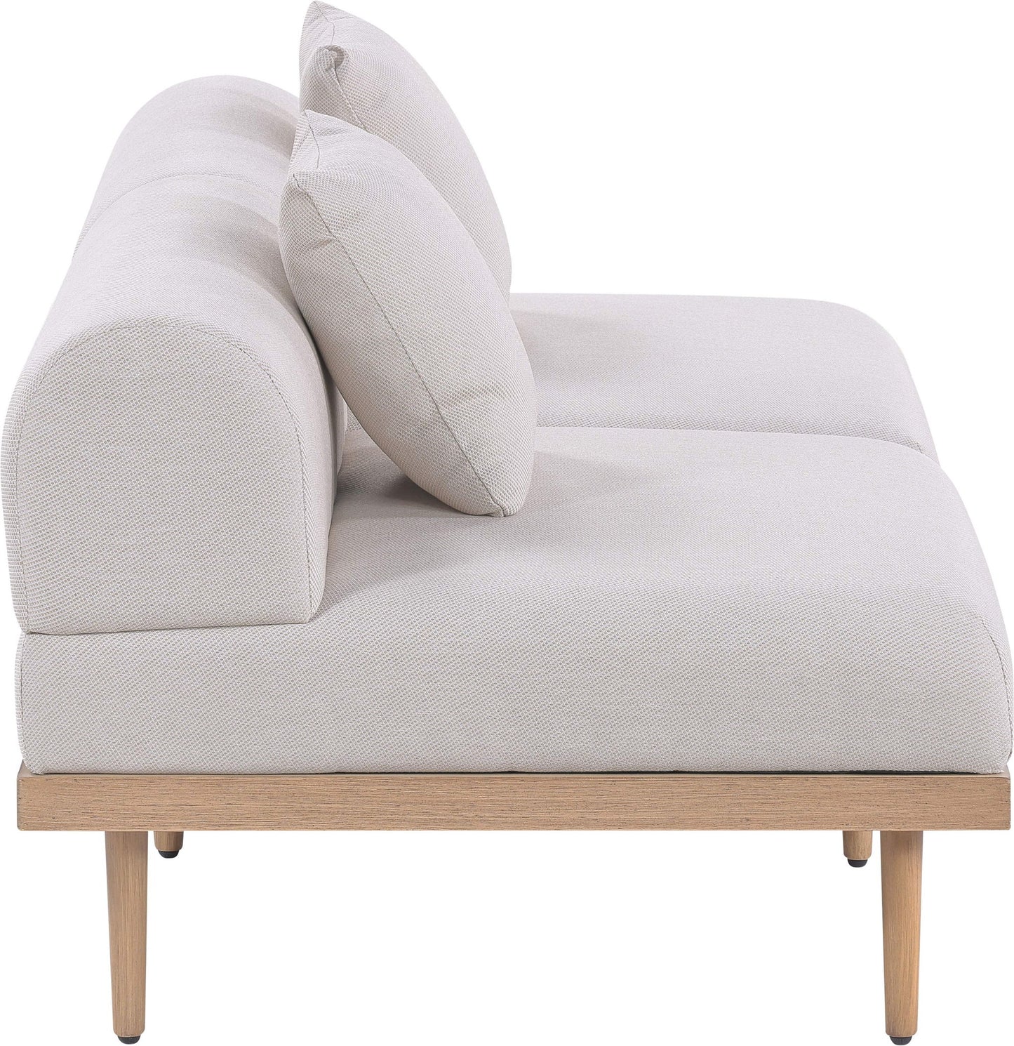 Laguna - 2 Piece Resilient Water Resistant Fabric 71" Outdoor Patio Armless Modular Loveseat