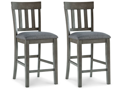 Hallanden - Upholstered Barstool (Set of 2) - Black / Gray