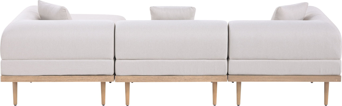 Laguna - 4 Piece 106.5" Upholstered Outdoor Patio Modular Sectional