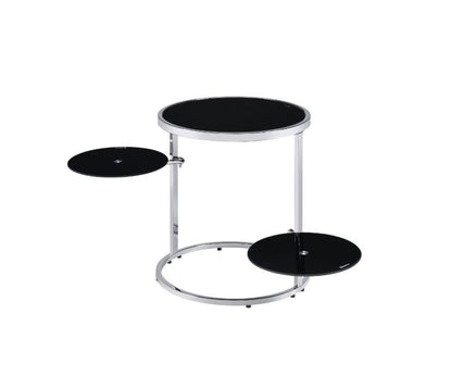 Lynch - Accent Table - Black & Chrome