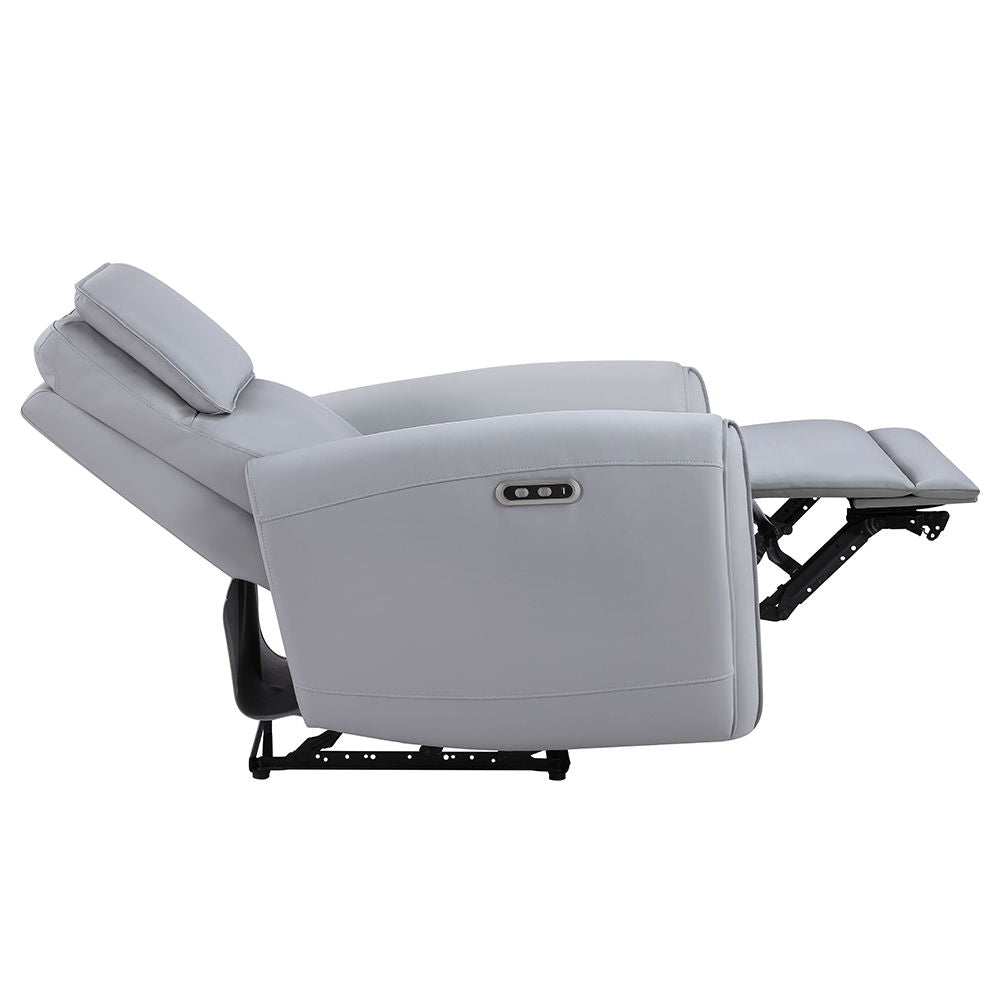 Jeromie - Power Motion Recliner With USB Port - Gray Synthetic Leather