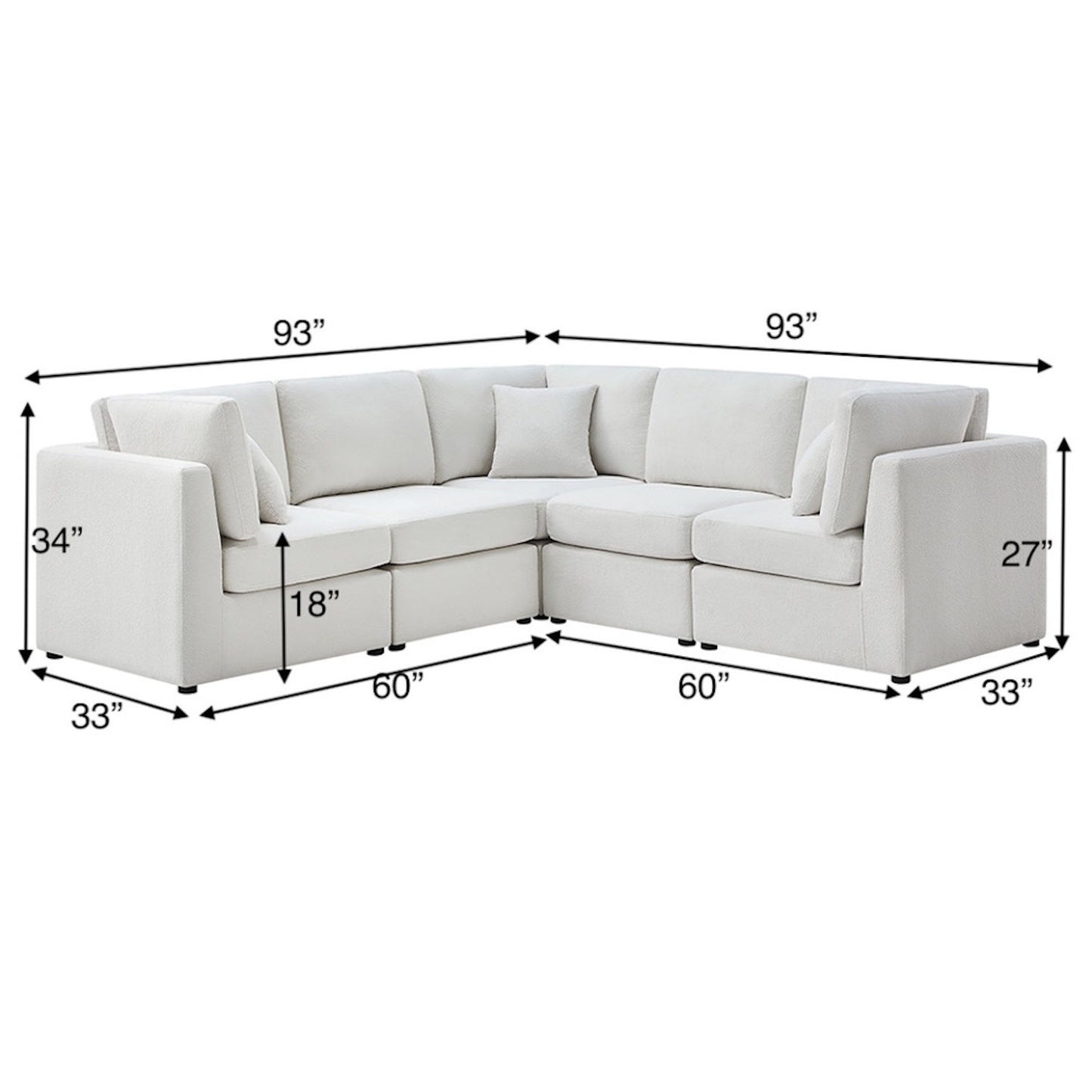 Chauncy - 5 Piece Sectional