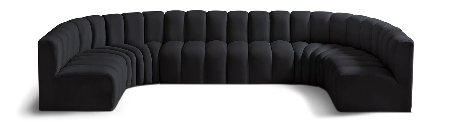 Arc - Velvet Modular U-Shaped Sectional