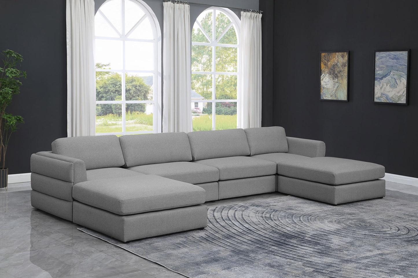 Beckham - 6 Piece Double Chaise Modular Sectional