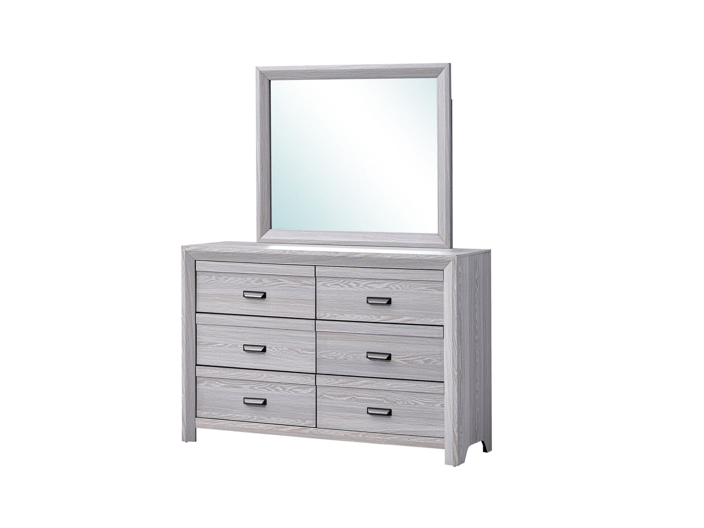 Adelaide - King 5 Piece Upholstered Bedroom Set - Drift Wood