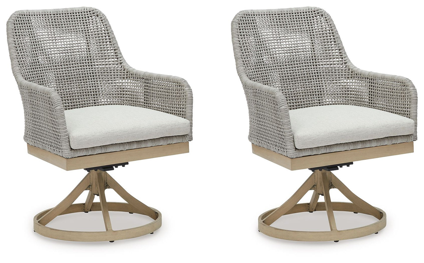 Seton Creek - Swivel Chair With Cushion (Set of 2) - Gray