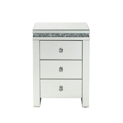 Noralie - Accent Table - Mirrored & Faux Diamonds