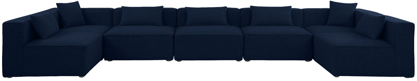 Cube - Linen 7 Piece Modular U-Shaped Sectional