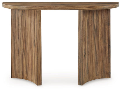 Austanny - Sofa Table - Warm Brown