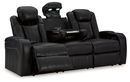 Caveman Den - Power Reclining Sofa With Adj Headrest - Midnight