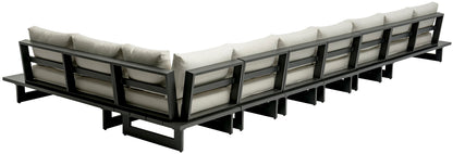 Maldives - 7 Piece Water Resistant Outdoor Patio Modular Sectional With Gray Base