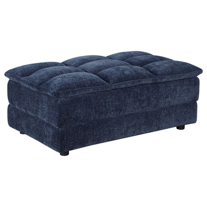 Azure - Upholstered Rectangular Ottoman - Blue