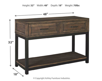 Johurst - Sofa Table - Grayish Brown