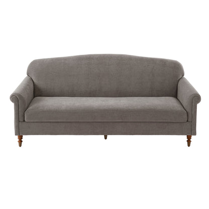Loveseat Sofa With Rolled Arm For Living Room - Brown