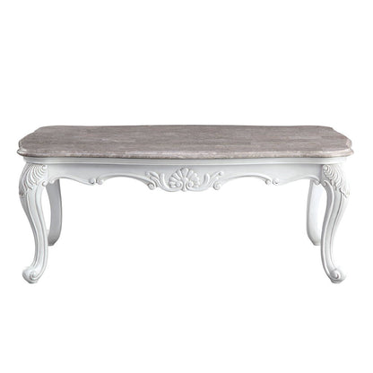 Ciddrenar - Coffee Table - Marble Top & White