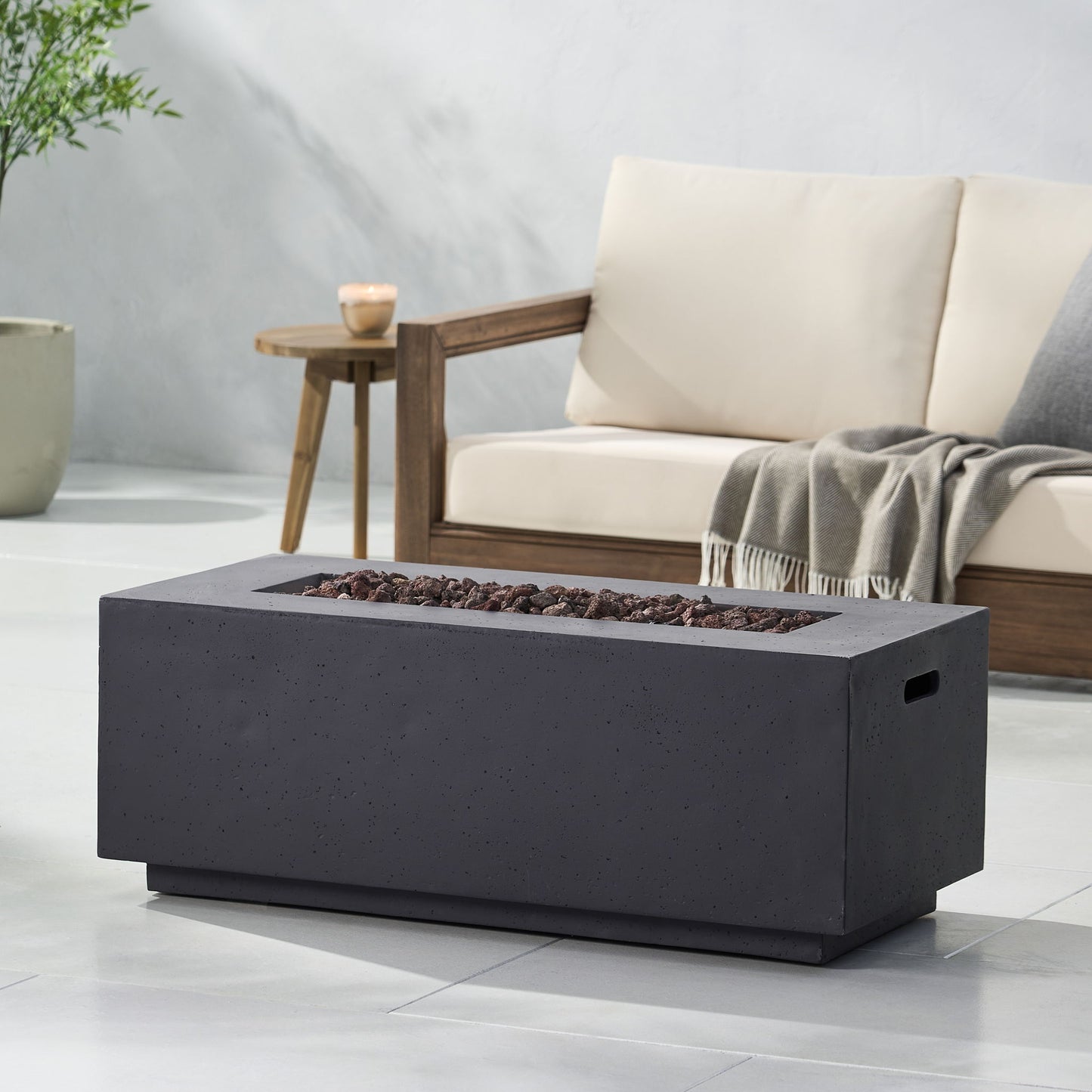 Contemporary Outdoor 40, 000 Btu Propane Fire Pit