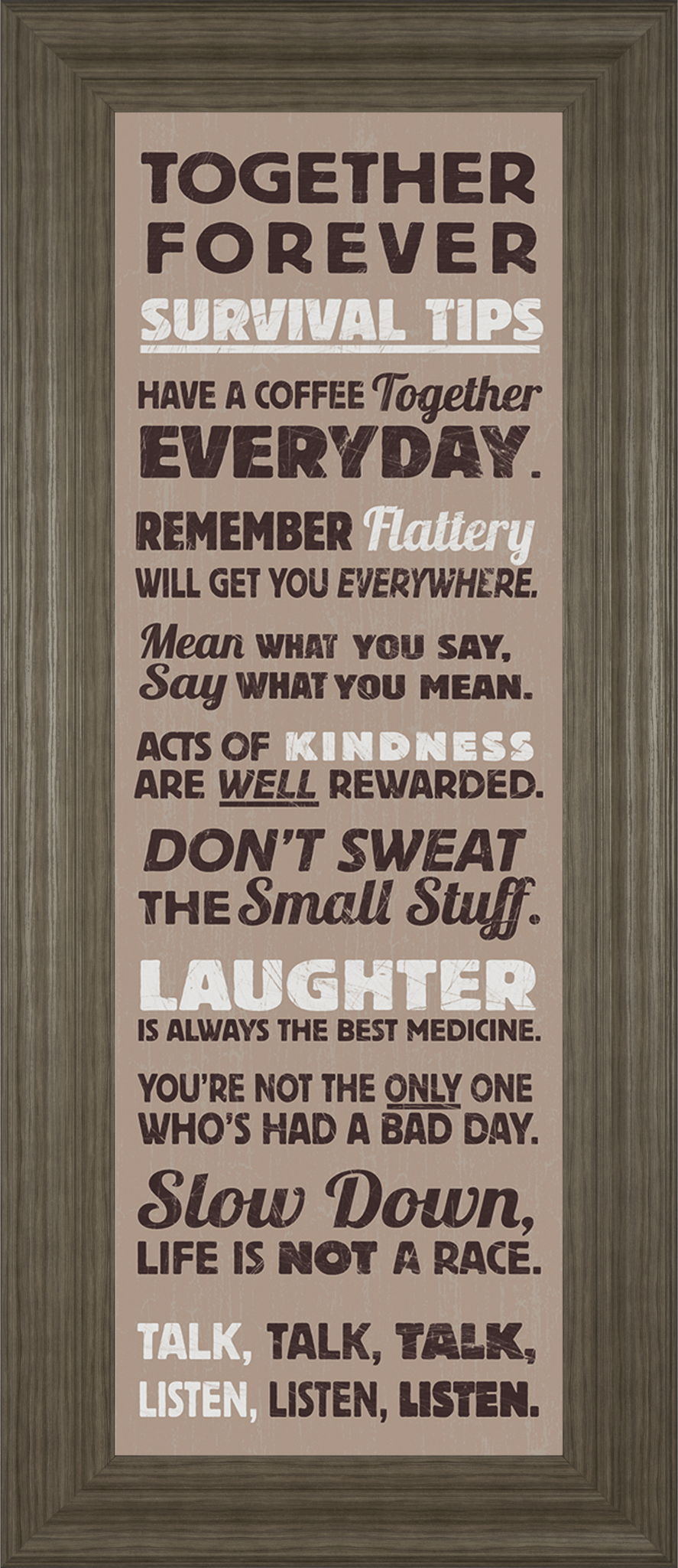 Survival Tips I By The Vintage Collection - Framed Print Wall Art - Black