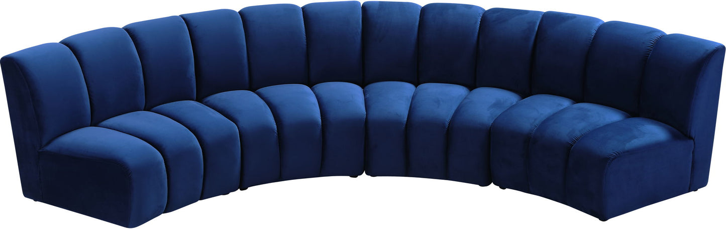 Infinity - 4 Piece Velvet Modular Sectional