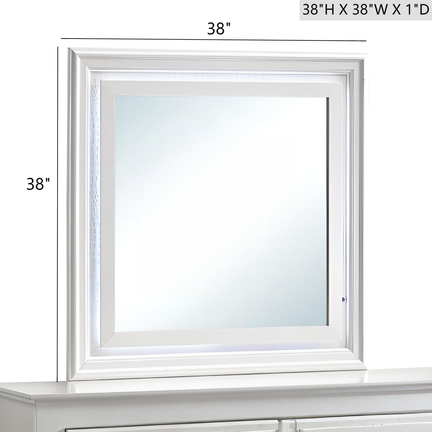 Verona - Mirror With Premium Low Distortion Glass - White