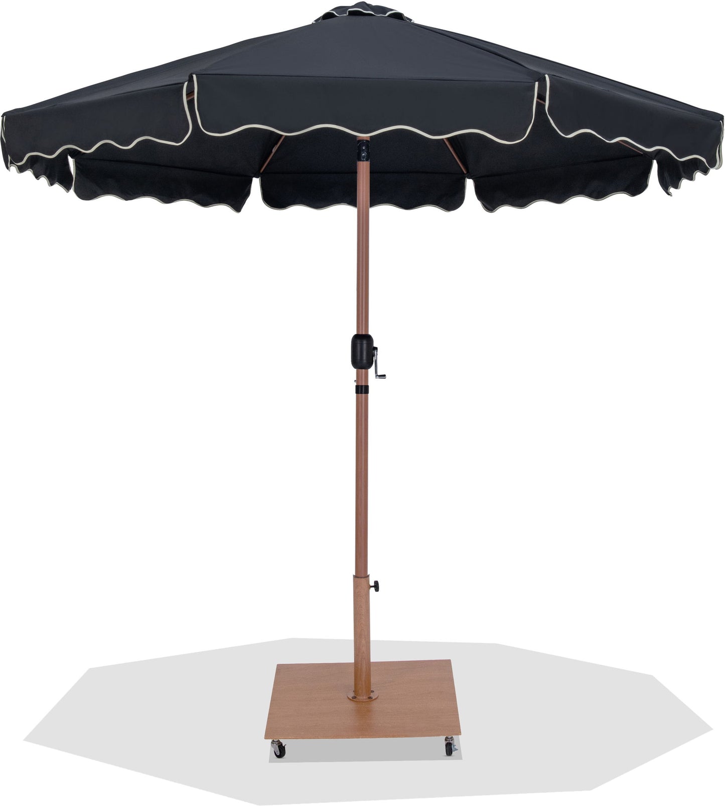 Amalfi - Aluminum Patio Umbrella - Light Brown Base / Light Brown Pole