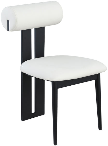 Dario - Faux Leather Dining Chair With Black Frame (Set of 2)