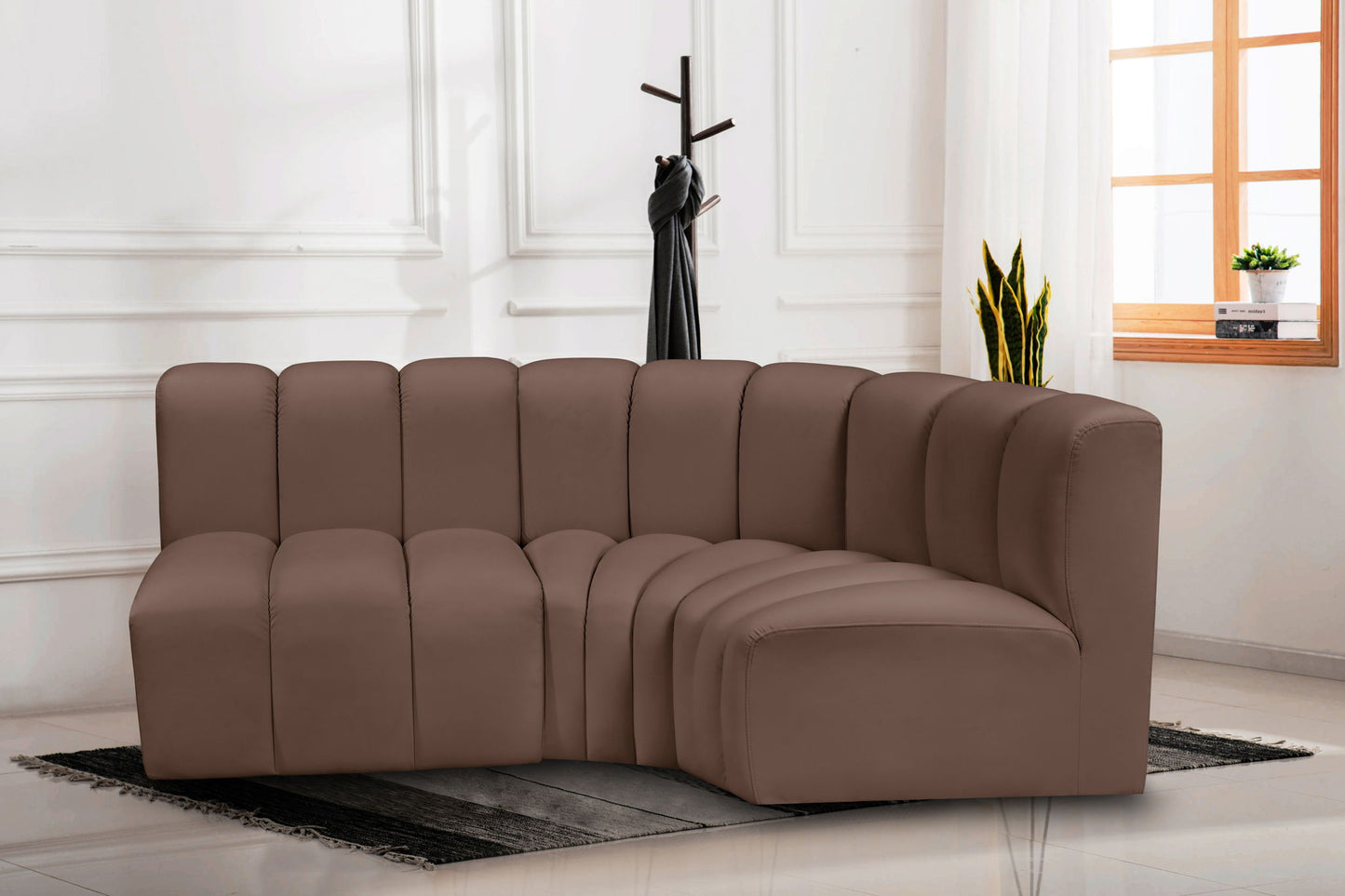 Arc - Faux Leather 3 Piece Sofa